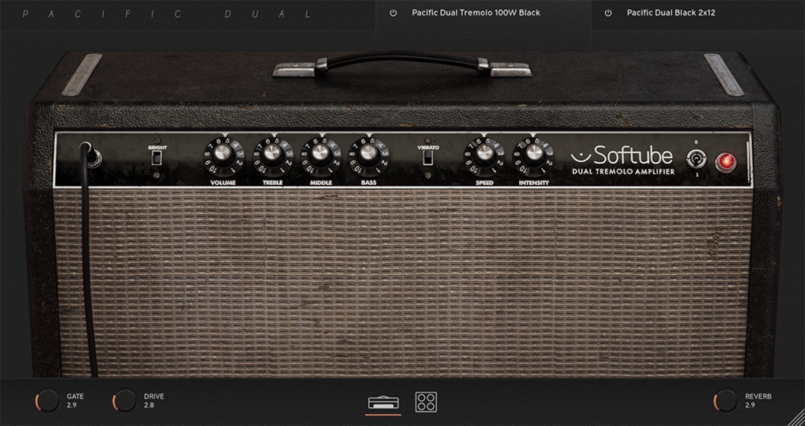 Pacific Dual Tremolo 100W Black by Softube