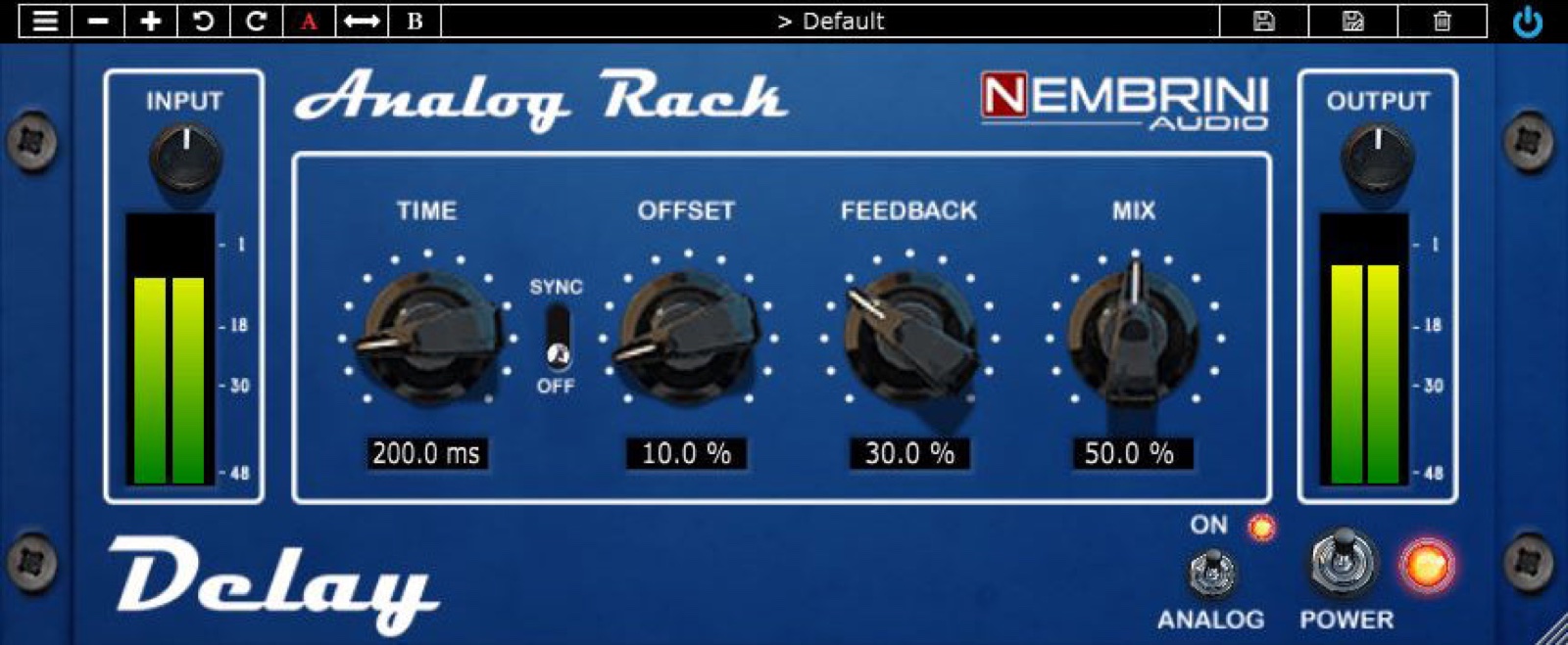 Analog Rack Delay by Nembrini Audio