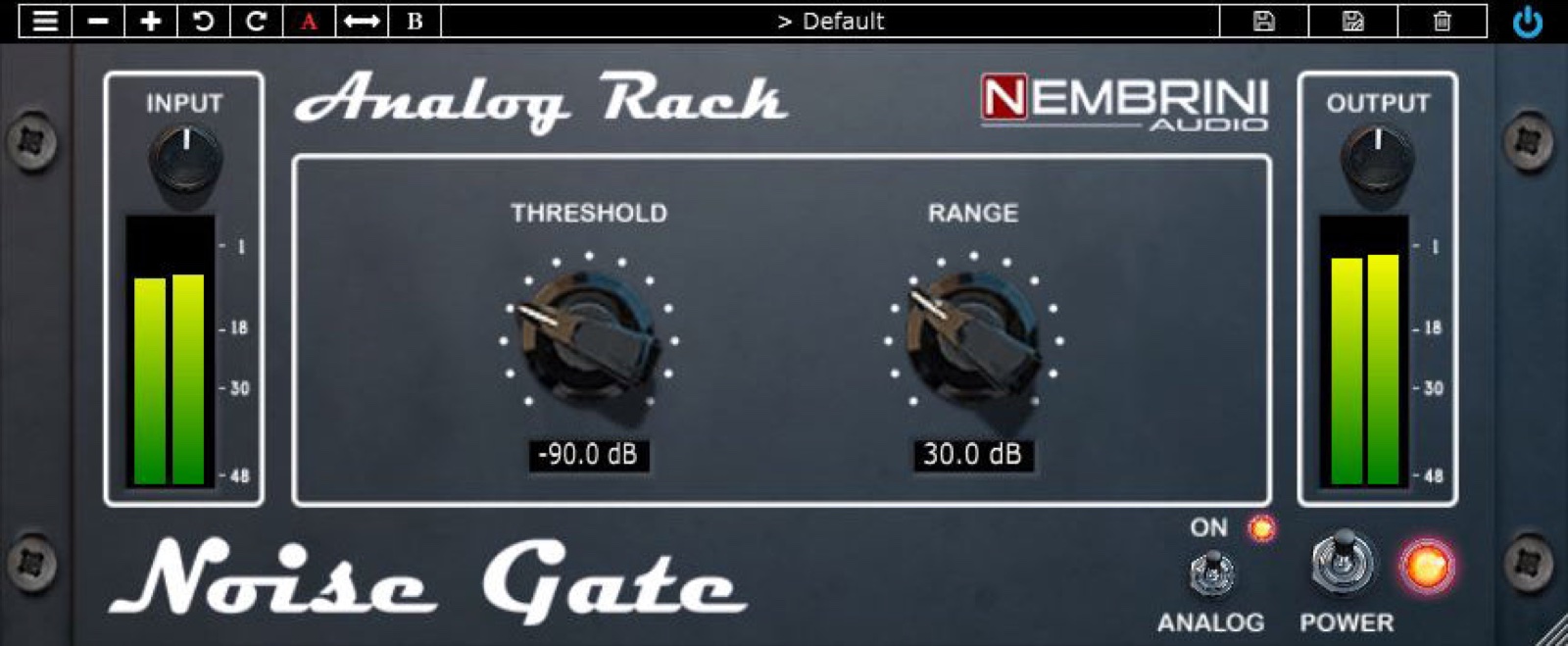 Analog Rack Noise Gate by Nembrini Audio
