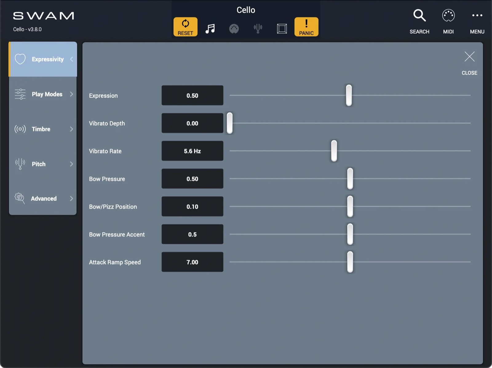 SWAM Cello by Audio Modeling