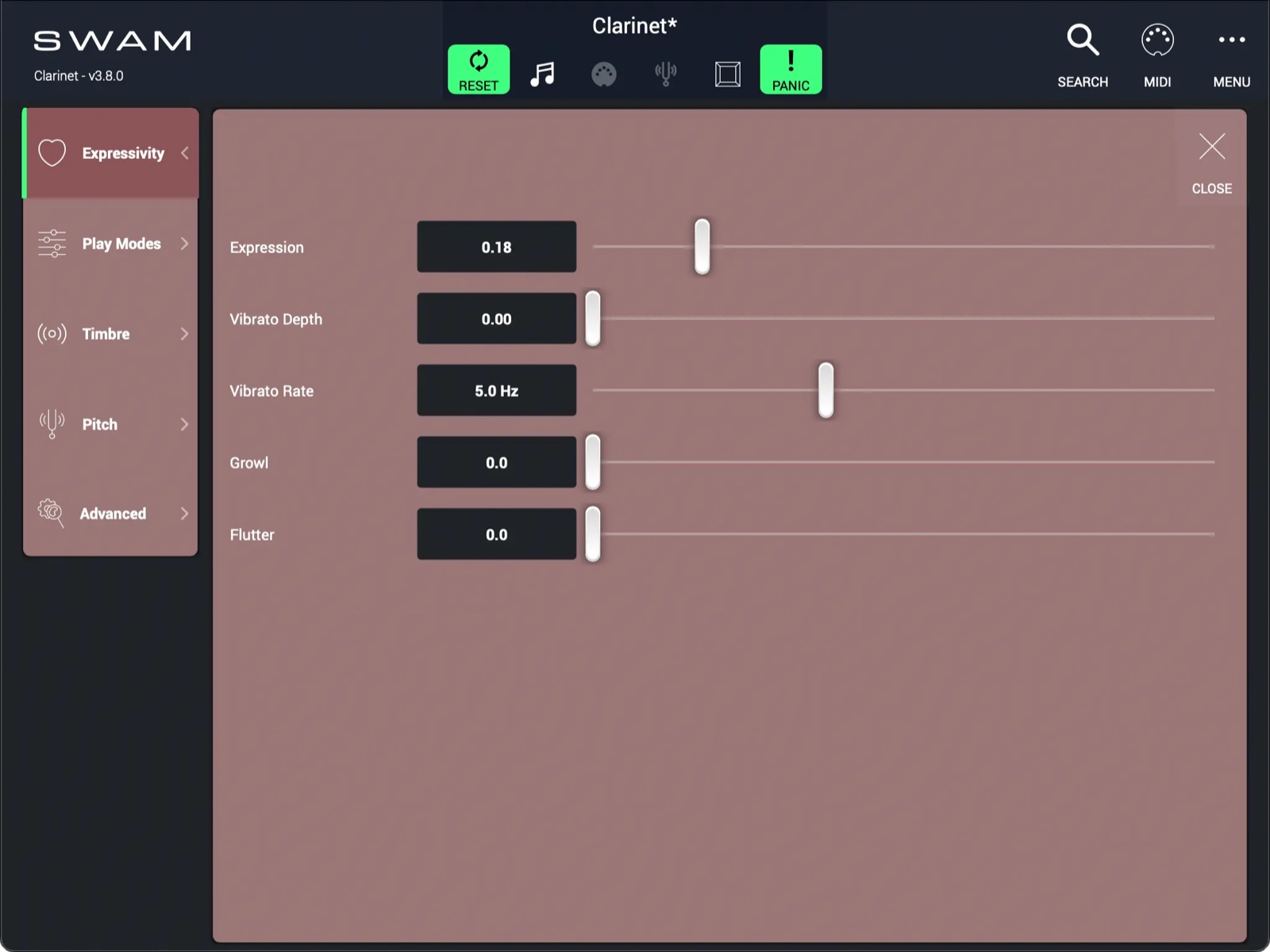 SWAM Clarinets by Audio Modeling