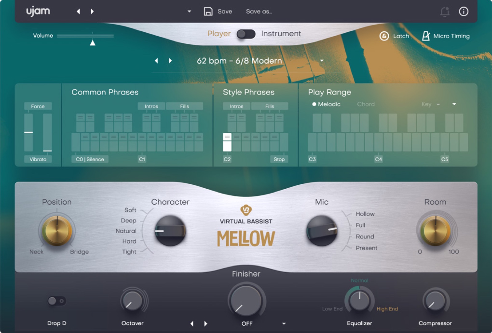 Virtual Bassist MELLOW 2 by UJAM