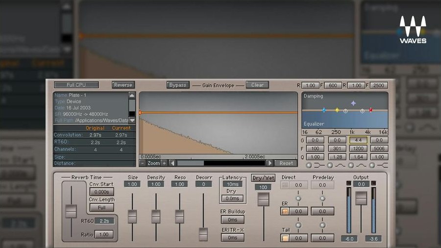 IR-1 Parametric Convolution Reverb by Waves